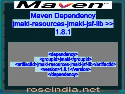 Maven dependency of jmaki-resources-jmaki-jsf-lib version 1.8.1