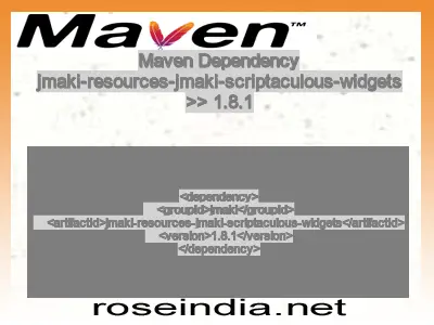 Maven dependency of jmaki-resources-jmaki-scriptaculous-widgets version 1.8.1