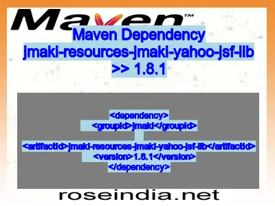 Maven dependency of jmaki-resources-jmaki-yahoo-jsf-lib version 1.8.1