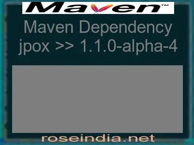 Maven dependency of jpox version 1.1.0-alpha-4