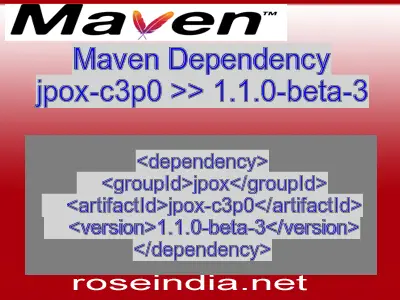 Maven dependency of jpox-c3p0 version 1.1.0-beta-3