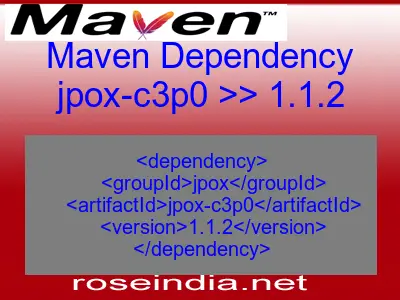 Maven dependency of jpox-c3p0 version 1.1.2