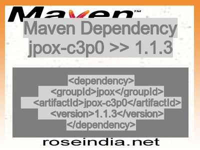 Maven dependency of jpox-c3p0 version 1.1.3