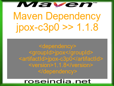 Maven dependency of jpox-c3p0 version 1.1.8