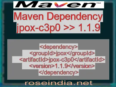 Maven dependency of jpox-c3p0 version 1.1.9