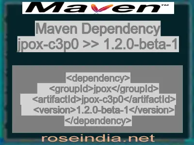 Maven dependency of jpox-c3p0 version 1.2.0-beta-1