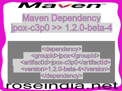 Maven dependency of jpox-c3p0 version 1.2.0-beta-4