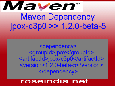 Maven dependency of jpox-c3p0 version 1.2.0-beta-5