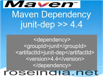 Maven dependency of junit-dep version 4.4