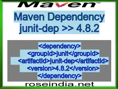 Maven dependency of junit-dep version 4.8.2