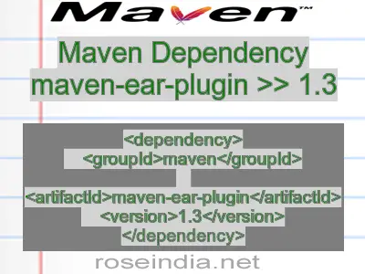 Maven dependency of maven-ear-plugin version 1.3