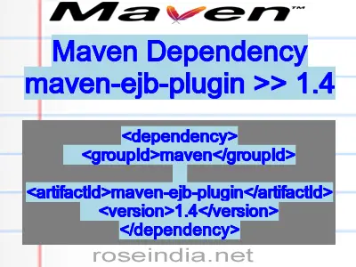 Maven dependency of maven-ejb-plugin version 1.4