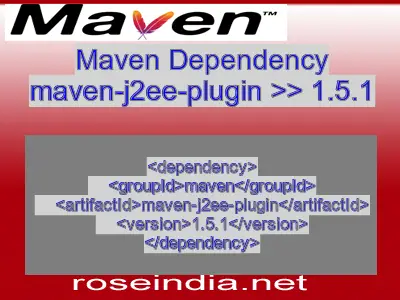 Maven dependency of maven-j2ee-plugin version 1.5.1