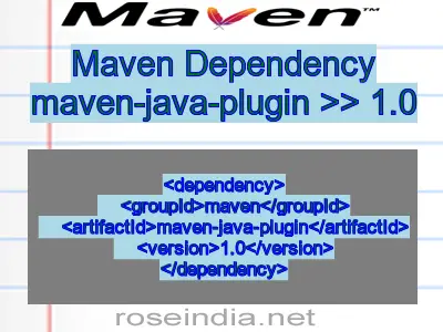 Maven dependency of maven-java-plugin version 1.0