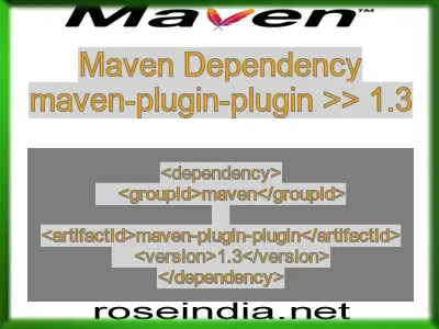 Maven dependency of maven-plugin-plugin version 1.3