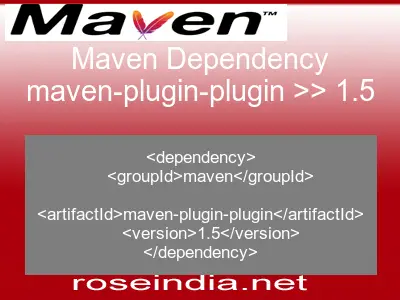 Maven dependency of maven-plugin-plugin version 1.5