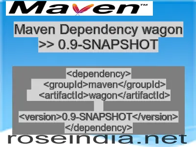 Maven dependency of wagon version 0.9-SNAPSHOT