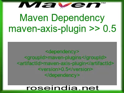 Maven dependency of maven-axis-plugin version 0.5