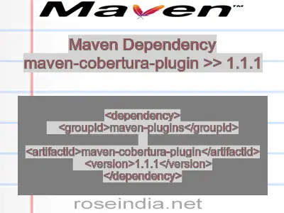 Maven dependency of maven-cobertura-plugin version 1.1.1