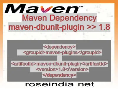 Maven dependency of maven-dbunit-plugin version 1.8