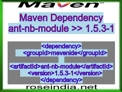 Maven dependency of ant-nb-module version 1.5.3-1