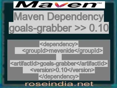 Maven dependency of goals-grabber version 0.10