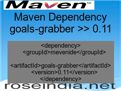 Maven dependency of goals-grabber version 0.11