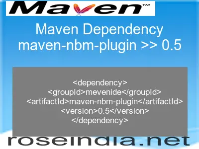 Maven dependency of maven-nbm-plugin version 0.5