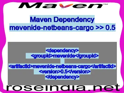 Maven dependency of mevenide-netbeans-cargo version 0.5