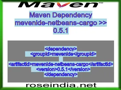 Maven dependency of mevenide-netbeans-cargo version 0.5.1