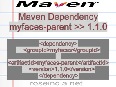 Maven dependency of myfaces-parent version 1.1.0