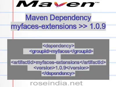 Maven dependency of myfaces-extensions version 1.0.9