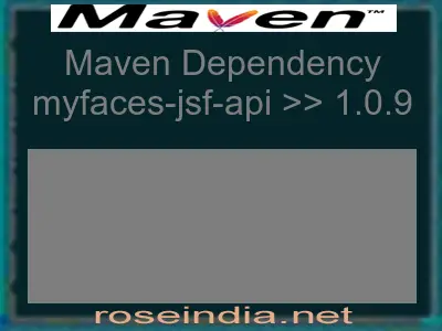 Maven dependency of myfaces-jsf-api version 1.0.9