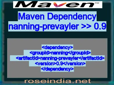 Maven dependency of nanning-prevayler version 0.9