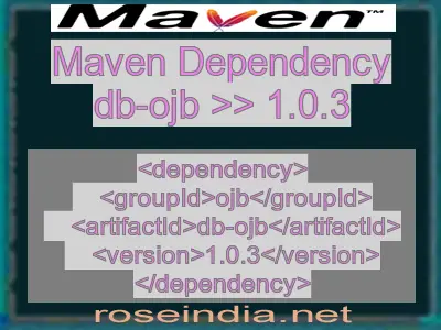 Maven dependency of db-ojb version 1.0.3