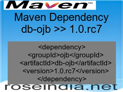 Maven dependency of db-ojb version 1.0.rc7