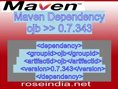 Maven dependency of ojb version 0.7.343