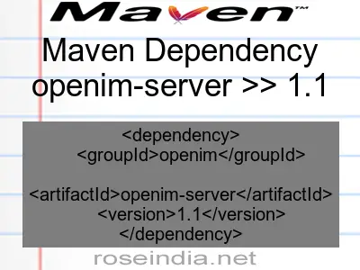 Maven dependency of openim-server version 1.1