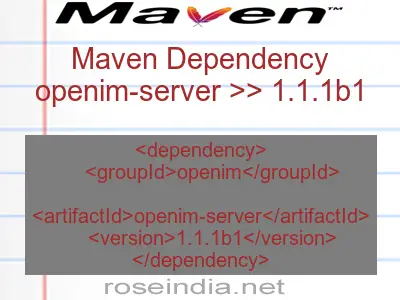 Maven dependency of openim-server version 1.1.1b1