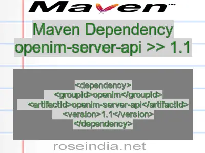 Maven dependency of openim-server-api version 1.1