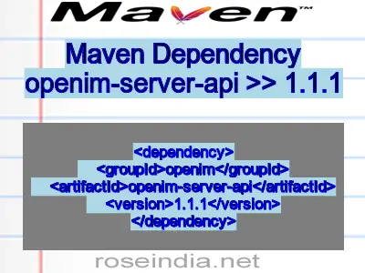 Maven dependency of openim-server-api version 1.1.1