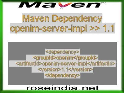 Maven dependency of openim-server-impl version 1.1