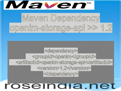 Maven dependency of openim-storage-api version 1.2