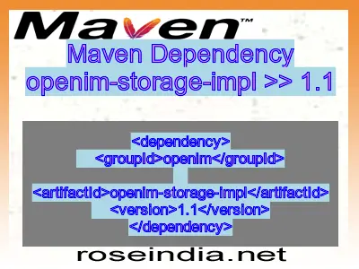 Maven dependency of openim-storage-impl version 1.1