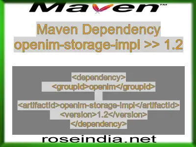 Maven dependency of openim-storage-impl version 1.2