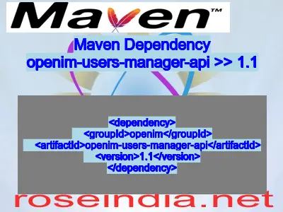 Maven dependency of openim-users-manager-api version 1.1