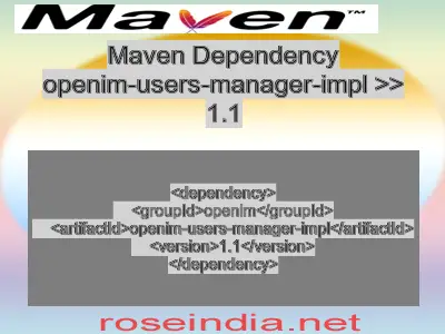 Maven dependency of openim-users-manager-impl version 1.1