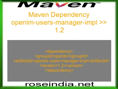 Maven dependency of openim-users-manager-impl version 1.2