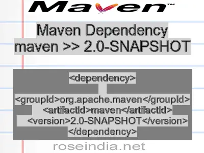 Maven dependency of maven version 2.0-SNAPSHOT