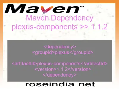 Maven dependency of plexus-components version 1.1.2